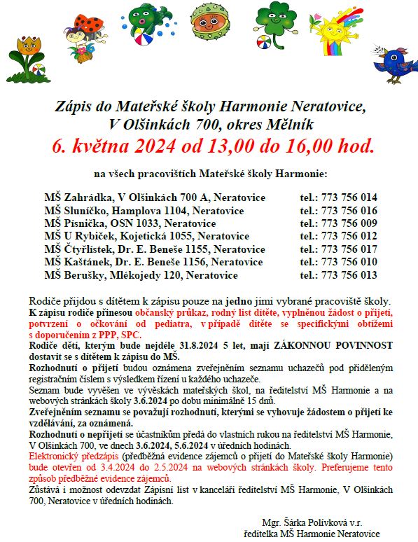 Zapis Harmonie 24 25